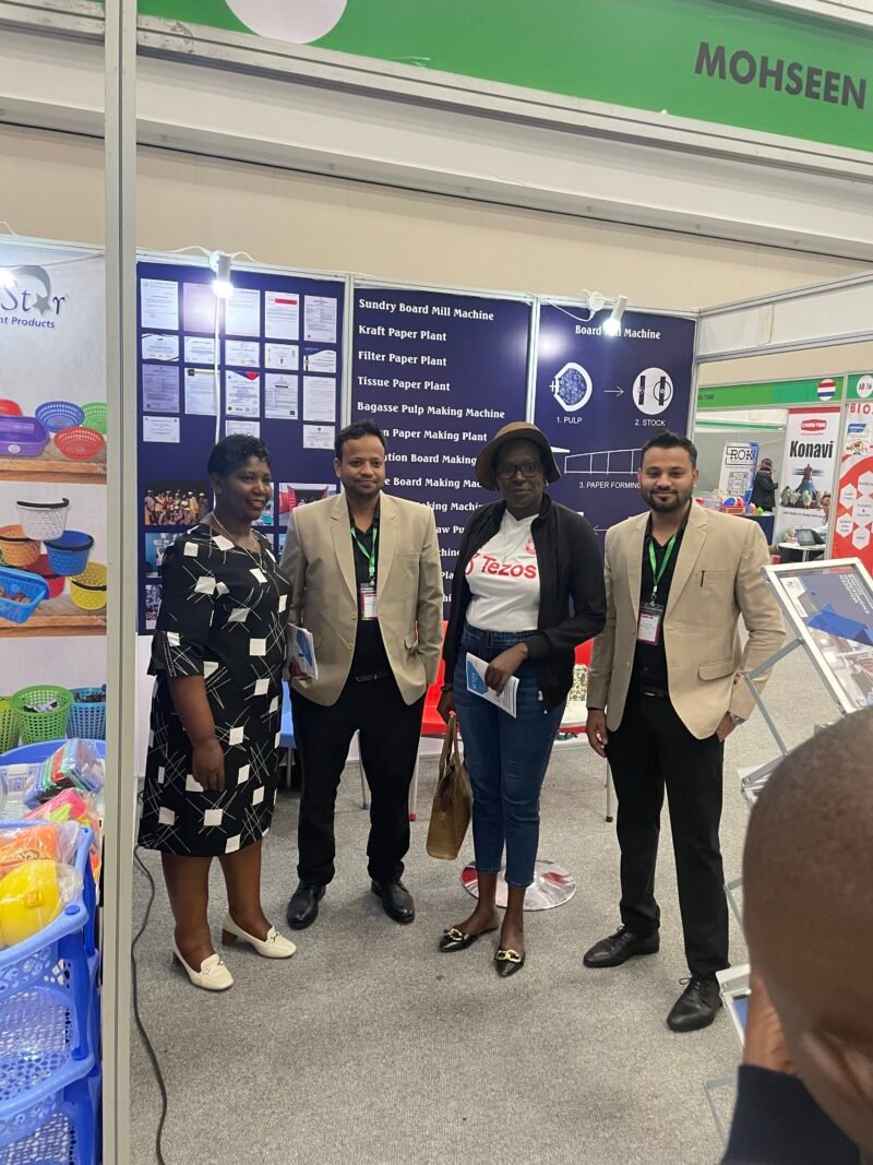 The MEW team with exhibition visitors
