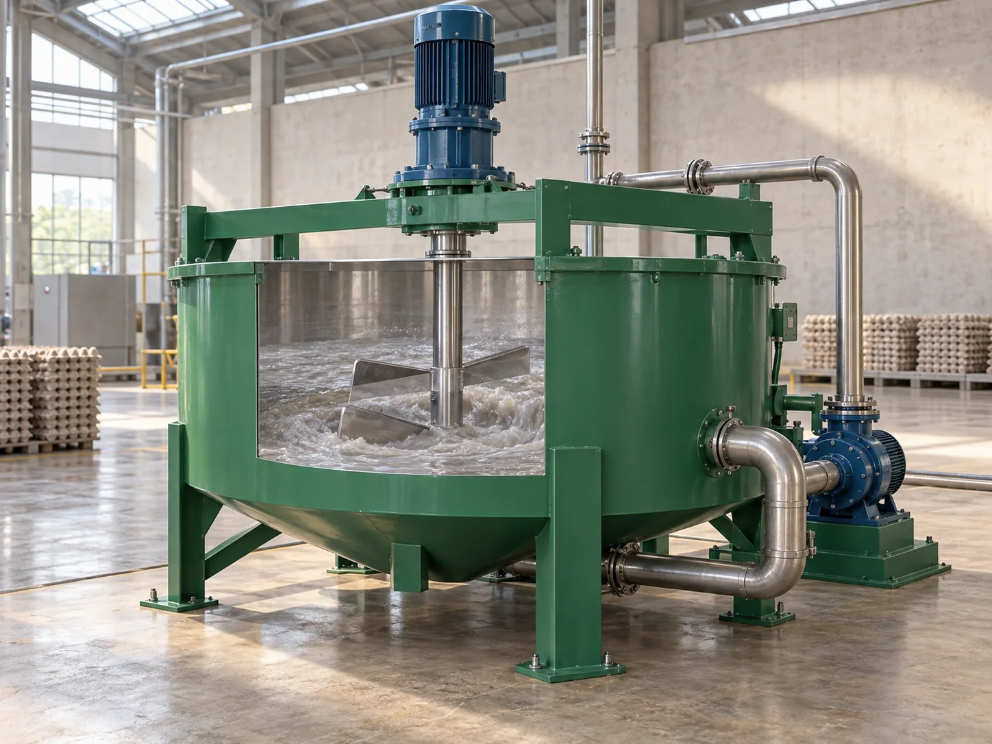 Representative Slurry Tank Mixer Egg Tray Molding Machine equipment