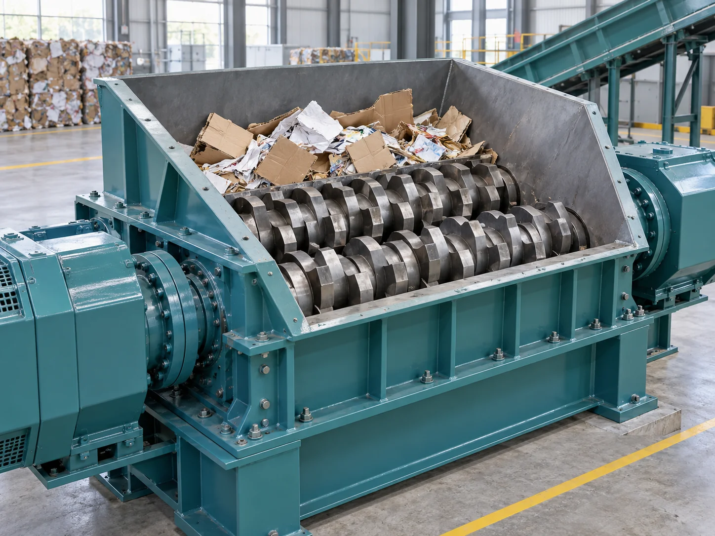 Representative pulp molding and shredding equipment