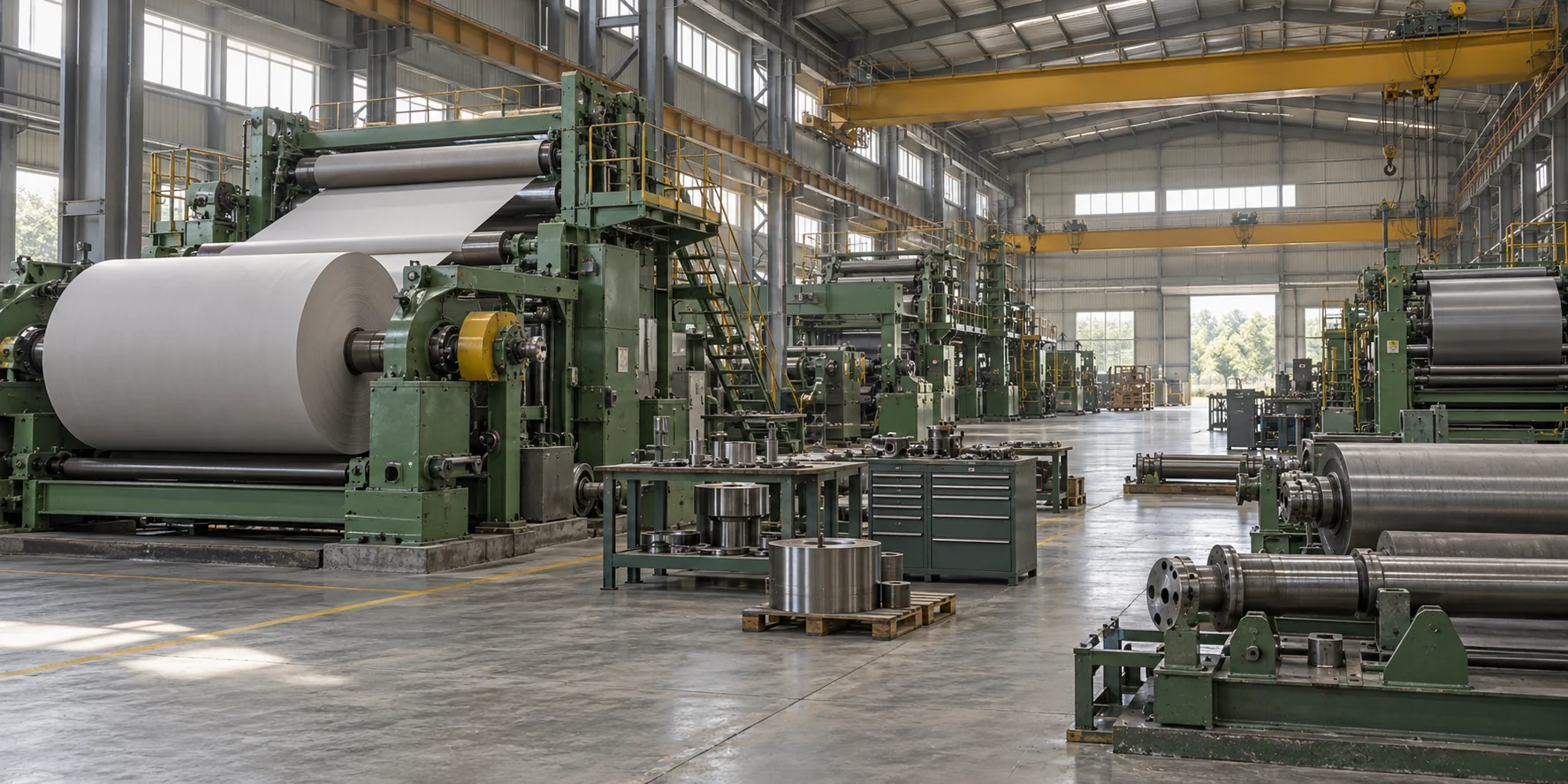 Representative paper machinery workshop