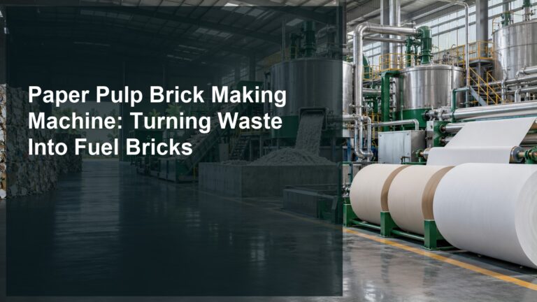 Paper Pulp Brick Making Machine: Turning Waste Into Fuel Bricks